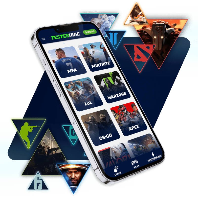 Testervibe app that lets you make money playing video games